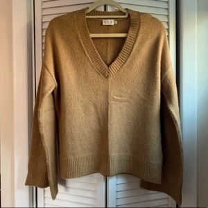 Tan bell sleeve sweater